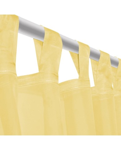 Rideau occultant 2 pcs Voile 140 x 245 cm Jaune