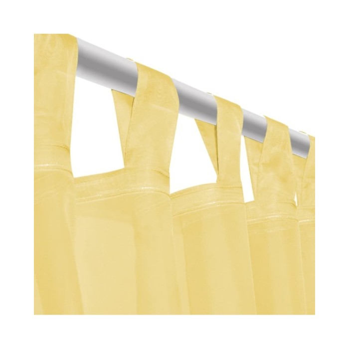 Rideau occultant 2 pcs Voile 140 x 245 cm Jaune