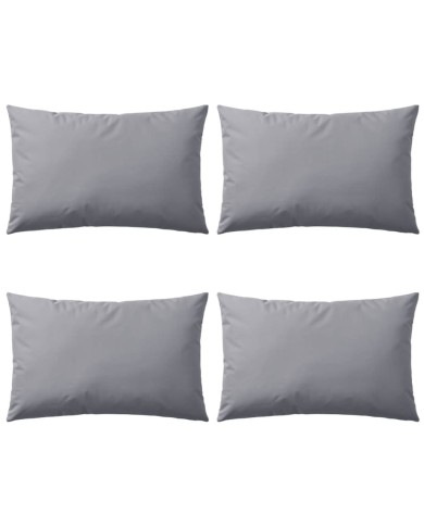 Oreiller d'extérieur 4 pièces 60 x 40 cm Gris