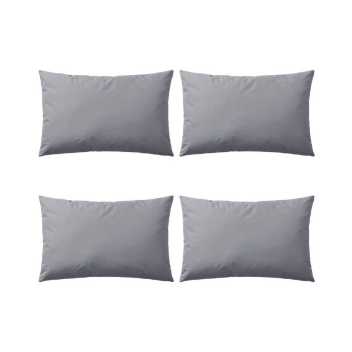 Oreiller d'extérieur 4 pièces 60 x 40 cm Gris