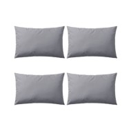 Oreiller d'extérieur 4 pièces 60 x 40 cm Gris