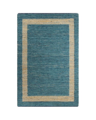 Tapis fait à la main Jute Bleu 120x180 cm