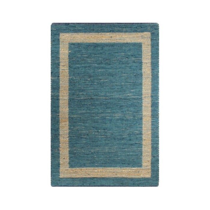 Tapis fait à la main Jute Bleu 120x180 cm