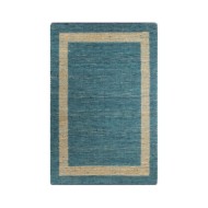 Tapis fait à la main Jute Bleu 120x180 cm
