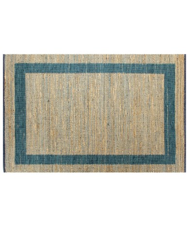 Tapis fait à la main Jute Bleu 120x180 cm
