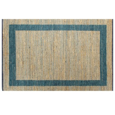 Tapis fait à la main Jute Bleu 120x180 cm