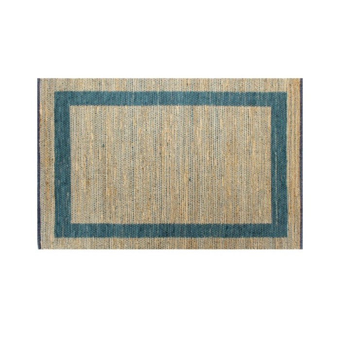 Tapis fait à la main Jute Bleu 120x180 cm
