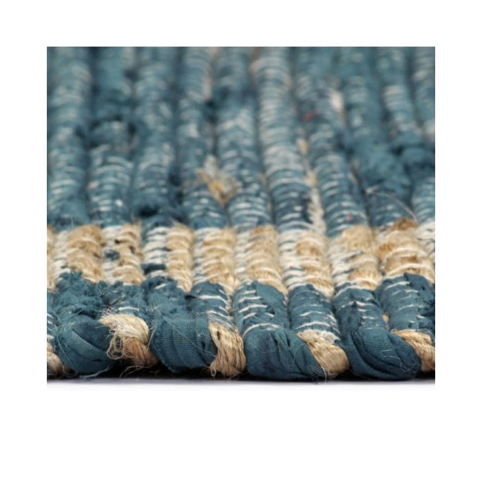 Tapis fait à la main Jute Bleu 120x180 cm