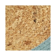 Napperons 6 pcs Naturel et vert 38 cm Jute et coton