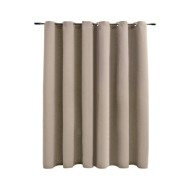 Rideau occultant avec anneaux en métal Beige 290x245 cm