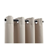 Rideau occultant avec anneaux en métal Beige 290x245 cm