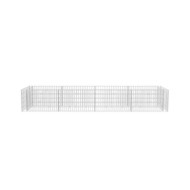 Lit surélevé à gabion Acier 360x90x50 cm