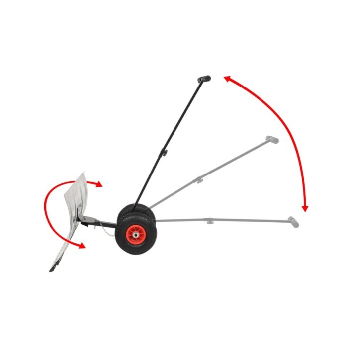 Chasse-neige manuel avec roues 100 x 44 cm