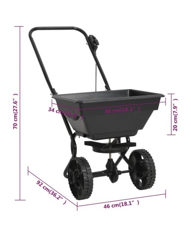 Distributeur de sel PVC et acier 92 x 46 x 70 cm 15 L