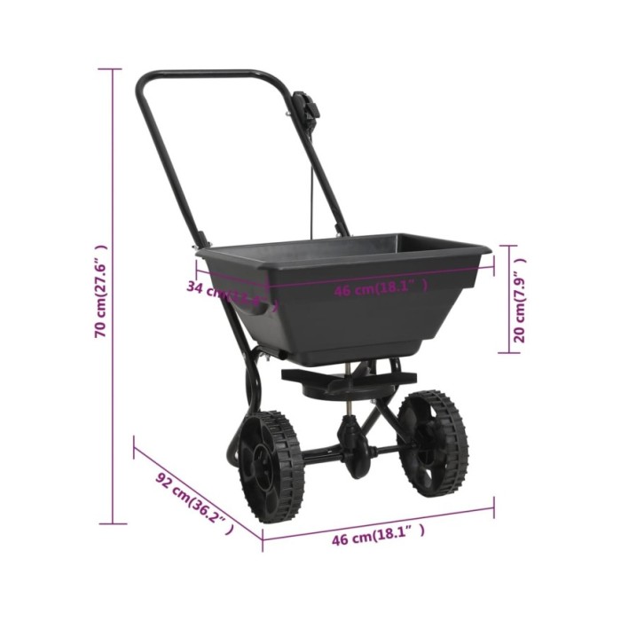 Distributeur de sel PVC et acier 92 x 46 x 70 cm 15 L