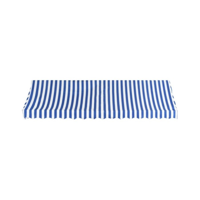 Auvent de bistro 400x120 cm Bleu et blanc