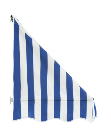 Auvent de bistro 400x120 cm Bleu et blanc