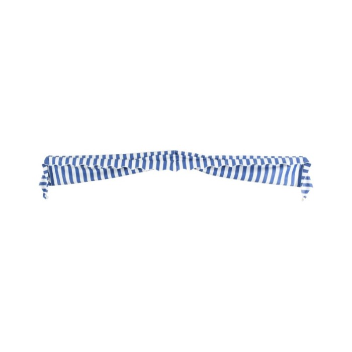 Auvent de bistro 400x120 cm Bleu et blanc