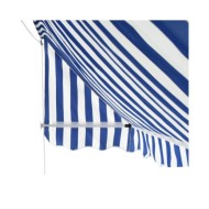 Auvent de bistro 400x120 cm Bleu et blanc