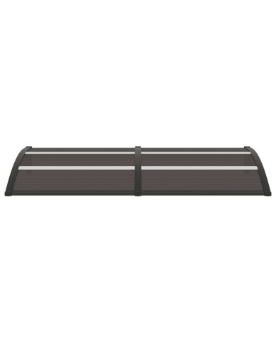 Auvent de porte Noir 200x80 cm PC 