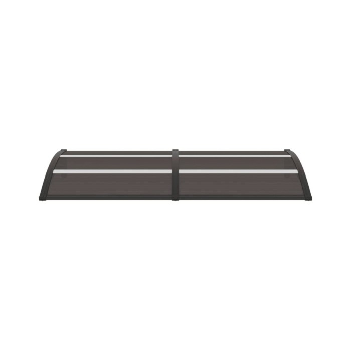 Auvent de porte Noir 200x80 cm PC 
