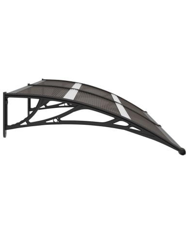 Auvent de porte Noir 200x80 cm PC 