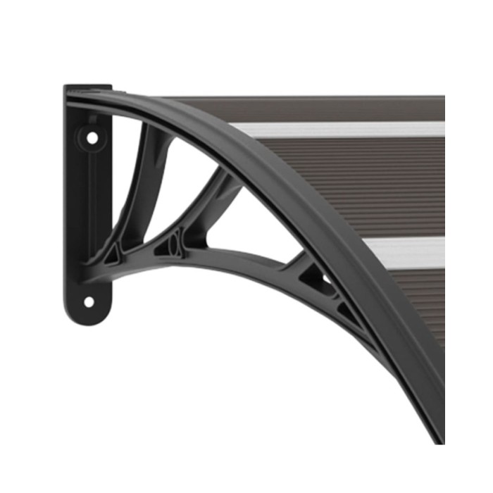 Auvent de porte Noir 200x80 cm PC 