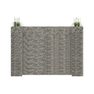 Jardinière à gabion en H Fil d'acier 260x40x200 cm 