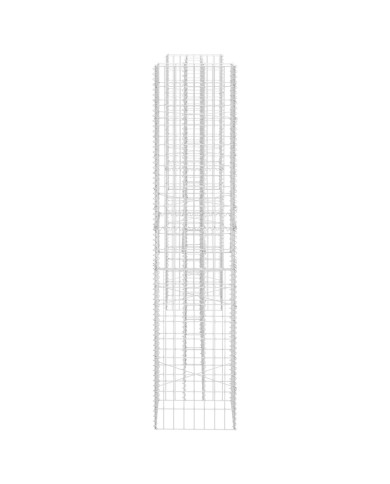 Jardinière à gabion en H Fil d'acier 260x40x200 cm 