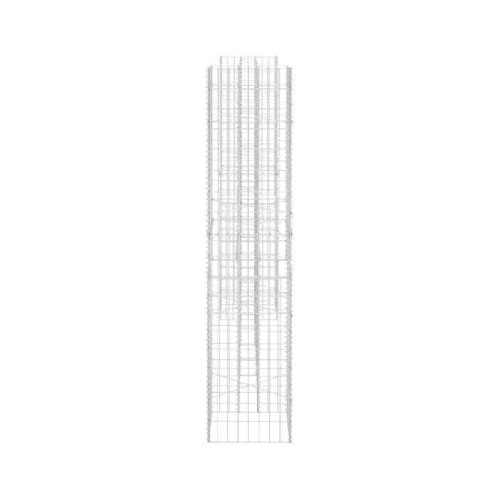 Jardinière à gabion en H Fil d'acier 260x40x200 cm 