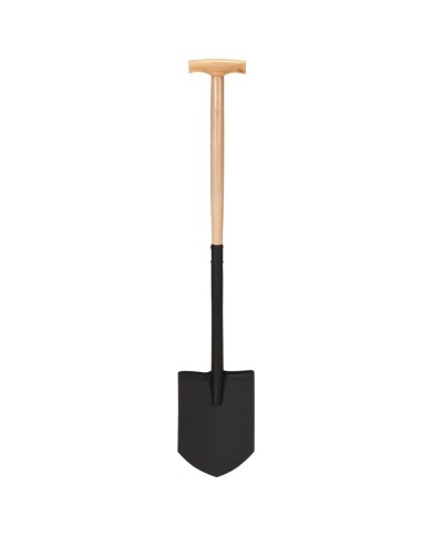 Pelle à pointe de jardin avec poignée en T Acier et bois dur