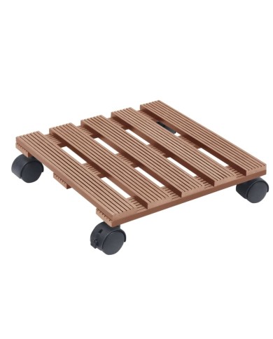 Chariots à plantes 2 pcs Marron 30x30x7,5 cm WPC