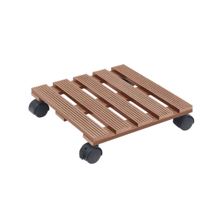 Chariots à plantes 2 pcs Marron 30x30x7,5 cm WPC