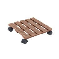 Chariots à plantes 2 pcs Marron 30x30x7,5 cm WPC