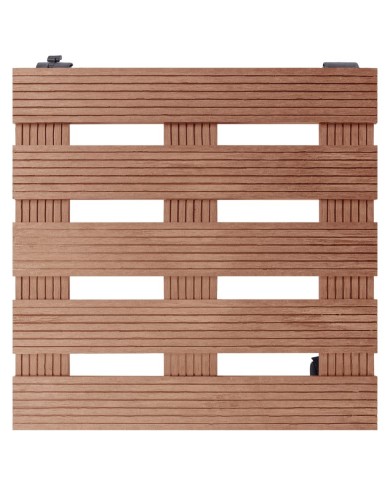 Chariots à plantes 2 pcs Marron 30x30x7,5 cm WPC