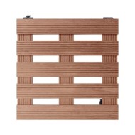 Chariots à plantes 2 pcs Marron 30x30x7,5 cm WPC