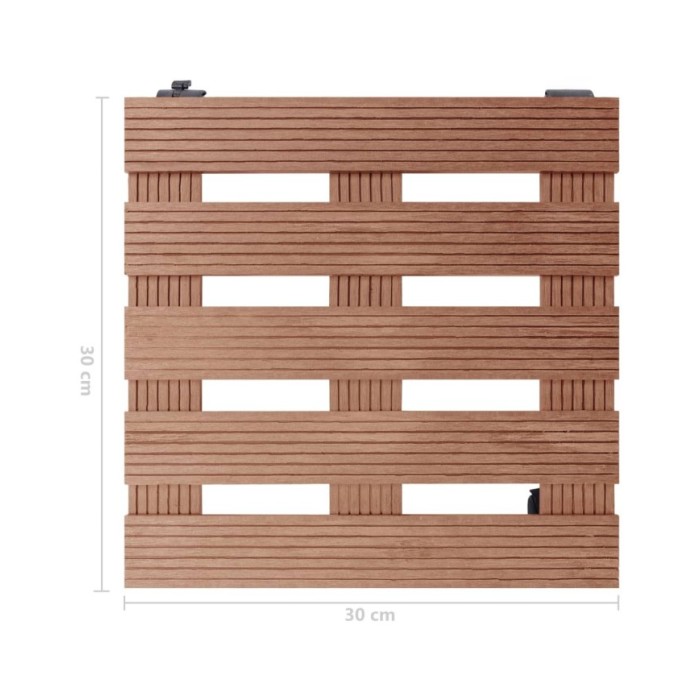 Chariots à plantes 2 pcs Marron 30x30x7,5 cm WPC