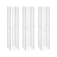 Lits surélevés en gabion 3 pcs 30x30x150 cm Fer