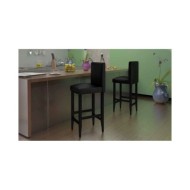 Tabourets de bar 4 pcs Noir Similicuir
