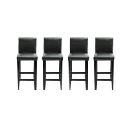 Tabourets de bar 4 pcs Noir Similicuir