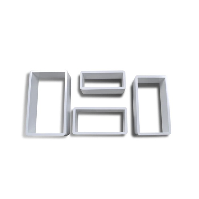 Etagères Design Murale 4 Cubes blanc