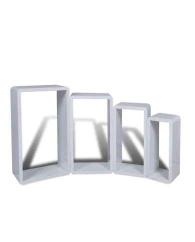 Etagères Design Murale 4 Cubes blanc