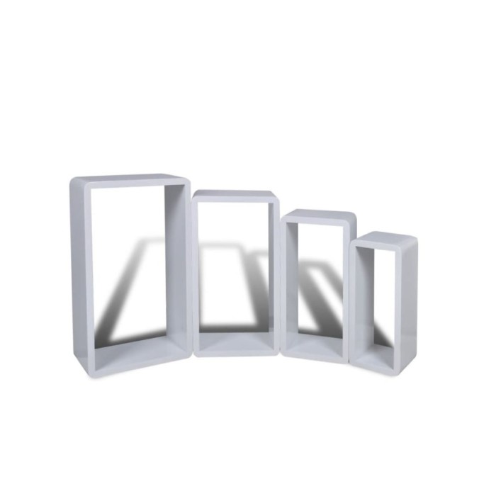 Etagères Design Murale 4 Cubes blanc
