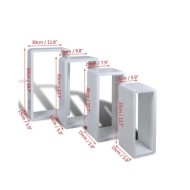Etagères Design Murale 4 Cubes blanc