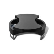 Table basse à forme réglable Haute brillance Noir 