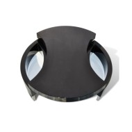 Table basse à forme réglable Haute brillance Noir 