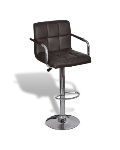 Tabourets de bar 2 pcs Marron Similicuir