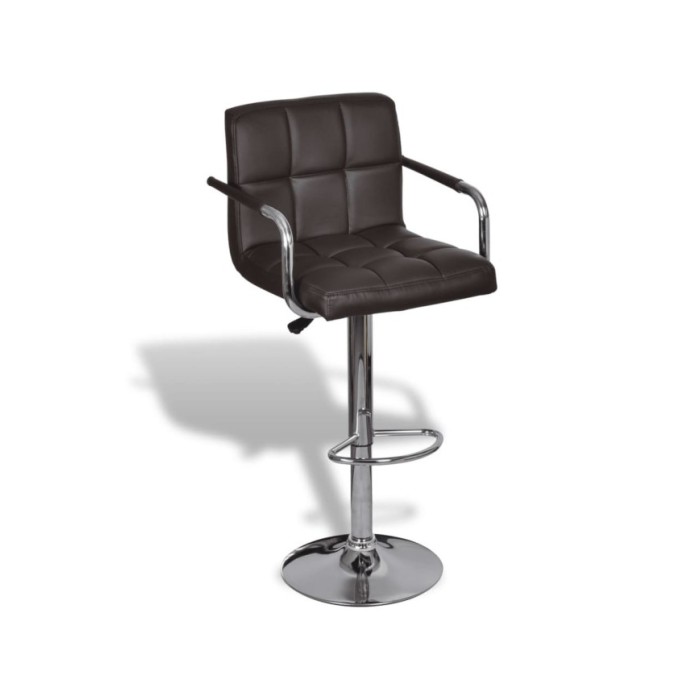 Tabourets de bar 2 pcs Marron Similicuir
