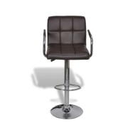 Tabourets de bar 2 pcs Marron Similicuir
