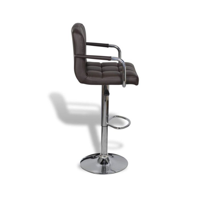Tabourets de bar 2 pcs Marron Similicuir